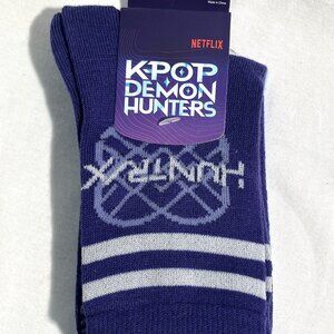 Brand New NWT Netflix K-Pop Demon Hunters Quarter Crew Sock 2 Pair